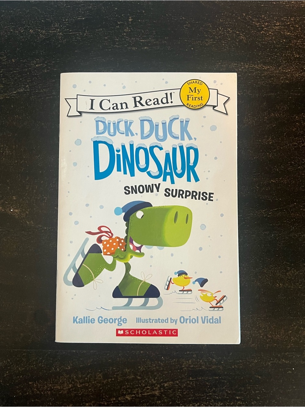Scholastic Duck Duck Dinosaur Snowy Surprise - Green and Blue